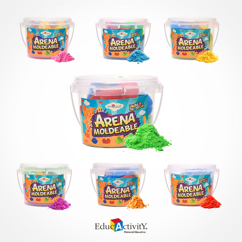 Cubeta con Arena Moldeable 300g