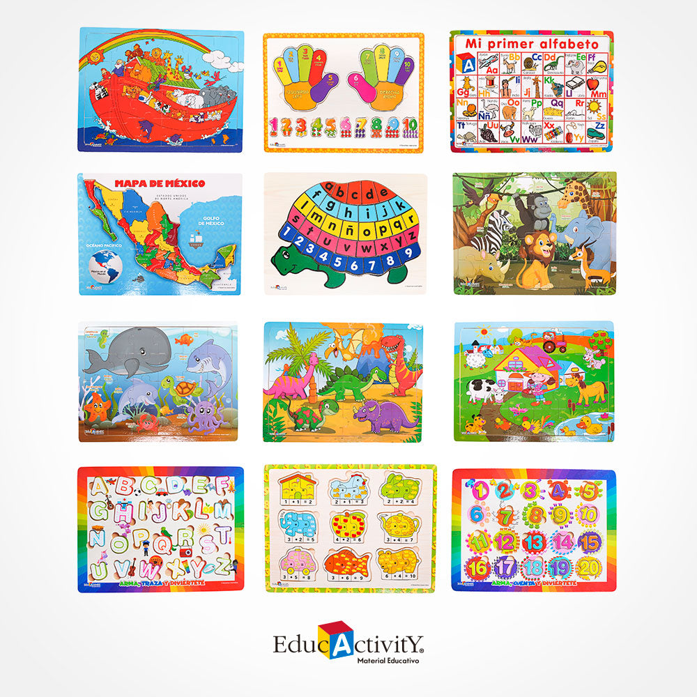 Rompecabezas 100% de Madera Didácticos Ilustrados