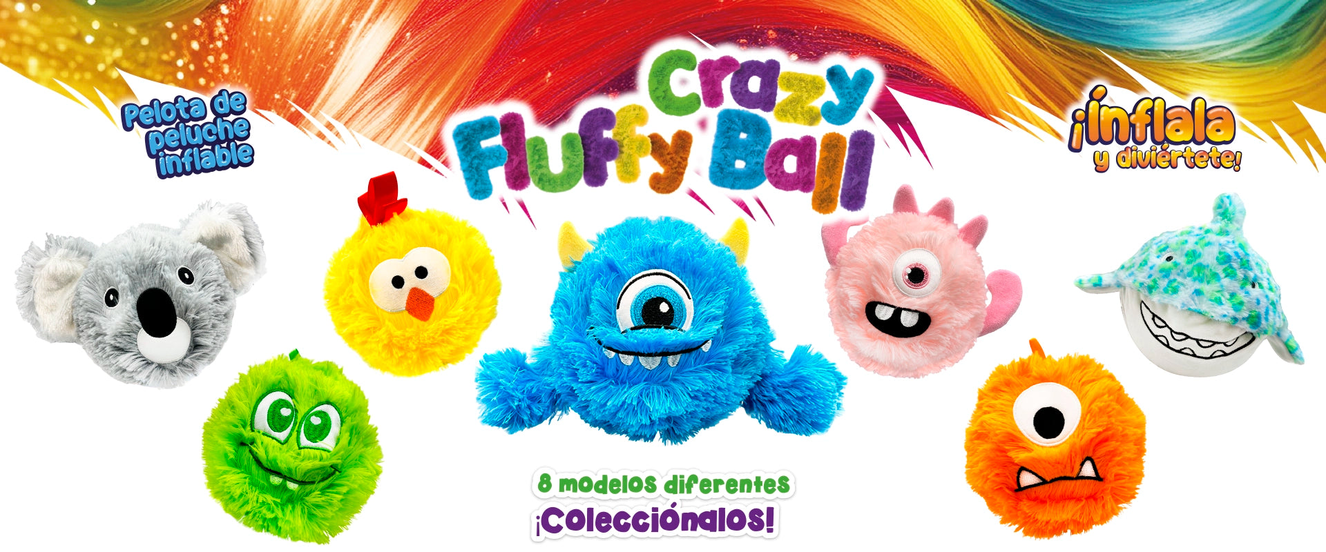 Pelota de Peluche Inflable - Crazy Fluffy Ball